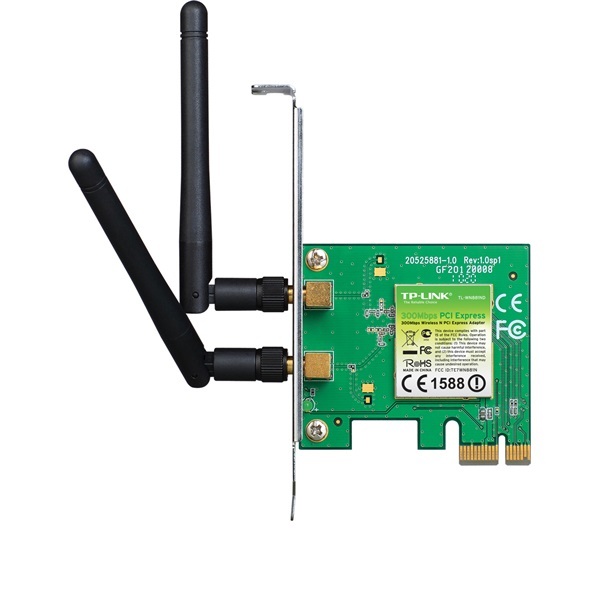TL-WN881ND Vezeték nélküli N Hálókártya (PCI-E, 300Mbps, 2,4GHz, cserélhető antenna)