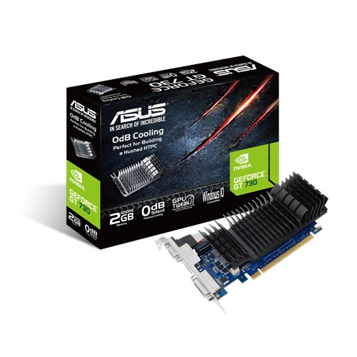 VGA Asus PCIe NVIDIA GT 730 2GB GDDR5 - GT730-SL-2GD5-BRK