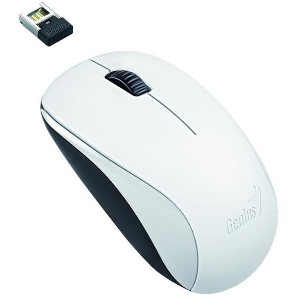 Egér - NX-7000 (Vezeték nélküli, USB, 3 gomb, 1200 DPI, BlueEye, fehér)